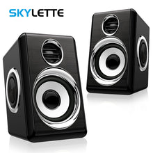 Load image into Gallery viewer, 1 Pair USB+AUX Bass Reinforcement 4 Diaphragm for Laptop, Desktop, Phone High Power Loudspeaker