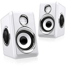 Load image into Gallery viewer, 1 Pair USB+AUX Bass Reinforcement 4 Diaphragm for Laptop, Desktop, Phone High Power Loudspeaker