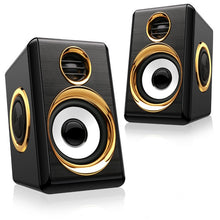 Load image into Gallery viewer, 1 Pair USB+AUX Bass Reinforcement 4 Diaphragm for Laptop, Desktop, Phone High Power Loudspeaker