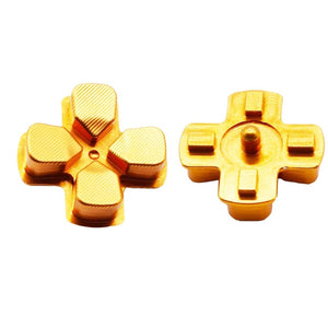 Custom Gold Analogue Controller Bullet Buttons Chrome D-pad For PS4